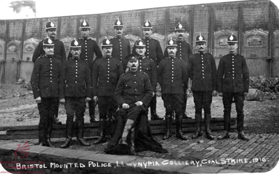 Bristol Mounted Police at Llwynypia Colliery