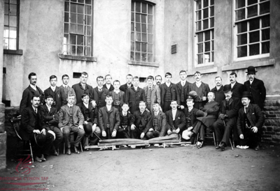Ambulance class at Park (Comin) School, circa 1900