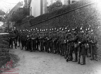 Troops of the Devon Regiment guarding Graigwen