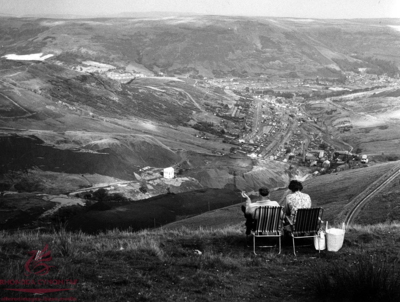 Cwmparc from Bwlch Mountain, 1970