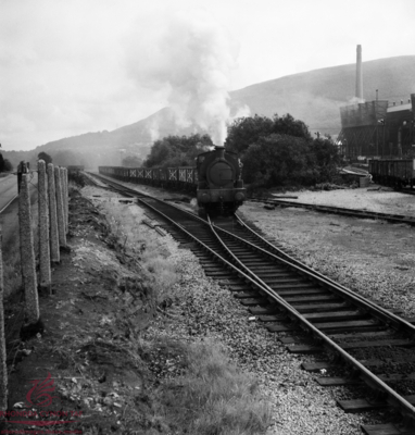 A steam locomotive working near the Phurnacite