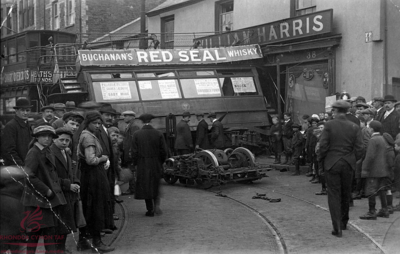 Tramcar accident, circa 1920