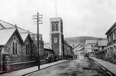 Clydach Road with St Thomas's Church, Circa 1900