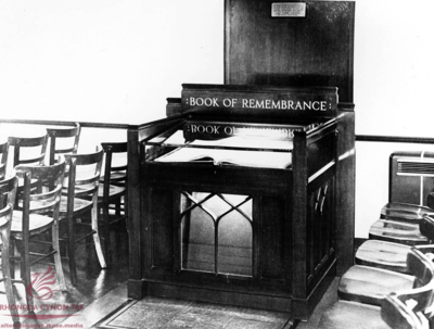 Book of remembrance in Glyntaff Crematorium