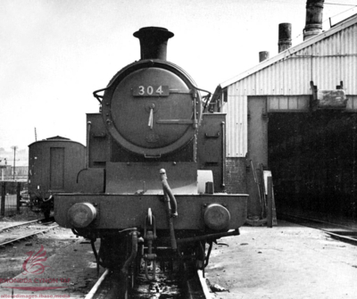 0-6-0T No. 304 at Abercynon shed